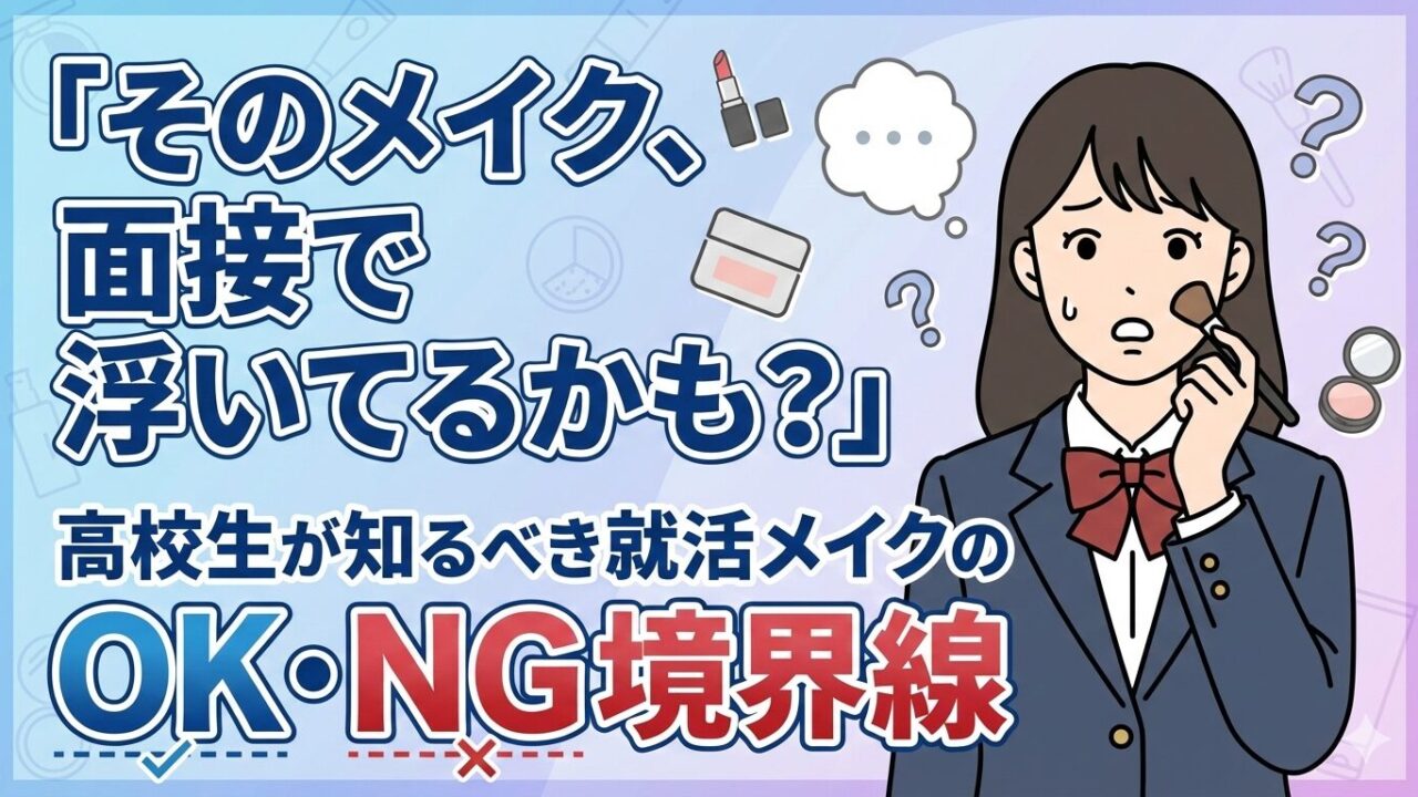 「そのメイク、面接で浮いてるかも？」高校生が知るべき就活メイクのOK・NG境界線