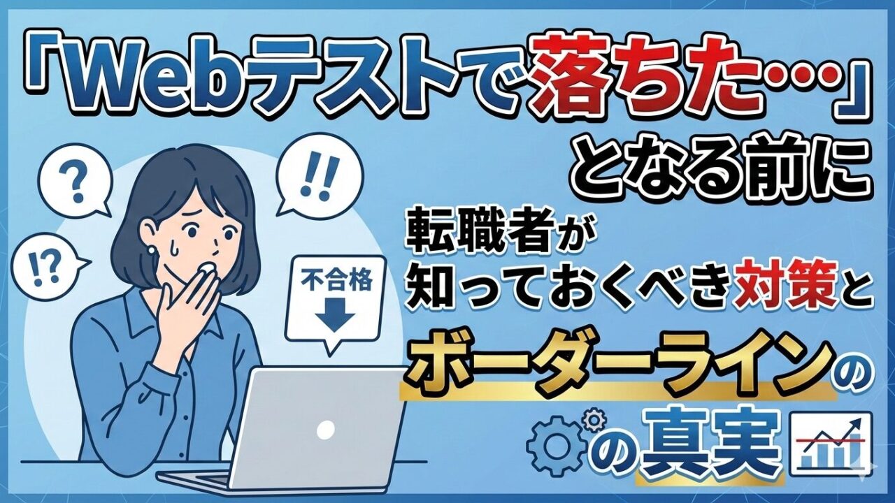 「Webテストで落ちた…」となる前に。転職者が知っておくべき対策とボーダーラインの真実